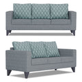 Straight line Plus Blossom 3+1+1 5 Seater Sofa Set (Grey)