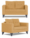 Adorn India Hallton Tufted 3-2 Five Seater Sofa Set (Beige)