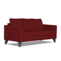Adorn India Hallton Plain 3 Seater Sofa (Maroon) (3 Year Warranty)
