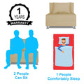 Adorn India Easy Alyn Plus Decent 2 Seater Sofa Cum Bed (3x6) (Beige) (1 Year Warranty)