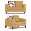 Adorn India Hallton Digitel Print Cushion 3+2+1 6 Seater Sofa Set (Beige) (3 Year Warranty)