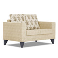 Adorn India Straight line Plus Leaf 2 Seater Sofa (Beige) (3 Year Warranty)