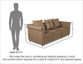 Adorn India Magnum 3 Seater Sofa (Camel)