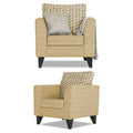 Tornado Bricks 3+1+1 5 Seater Sofa Set with Centre Table (Beige)