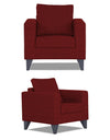 Adorn India Hallton Plain 3+1+1 5 Seater Sofa Set (Maroon)