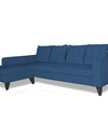 Adorn India Maddox L Shape 5 Seater Sofa Set Tufted (Left Hand Side) (Blue)