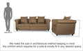 Adorn India Magnum 3-1-1 Sofa Set (New Camel)