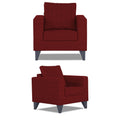 Adorn India Hallton Tufted 3+1+1 5 Seater Sofa Set (Maroon) (3 Year Warranty)