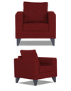 Adorn India Hallton Tufted 3+1+1 5 Seater Sofa Set (Maroon)