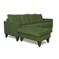 Adorn India Chandler Plain L Shape 5 Seater Sofa Sofa Set Lhs (Green) (3 Year Warranty)
