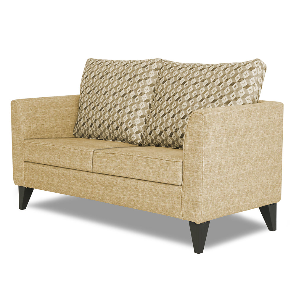 Adorn India Tornado Bricks (3 Years Warranty) 2 Seater Sofa (Beige) Mo