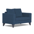 Adorn India Hallton Plain 2 Seater Sofa (Blue) (3 Year Warranty)