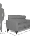 Adorn India Cardello 3 Seater Sofa (Grey)