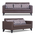 Adorn India Bladen Leatherette 3+1+1 5 Seater Sofa Set (Brown)