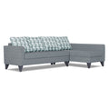 Adorn India Beetle Plus Bricks L Shape 6 Seater Sofa Set (Right Hand Side) (Grey) (3 Year Warranty)
