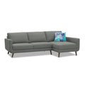 Adorn India Damian L Shape 6 Seater Sofa Set RHS (Grey) (3 Year Warranty)