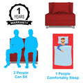 Adorn India Easy Alyn Plus Decent 2 Seater Sofa Cum Bed (3x6) (Red) (1 Year Warranty)