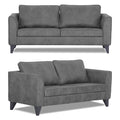 Adorn India Enzo Decent Premium Leatherette Suede 3+2+1 6 Seater Sofa Set (Grey)