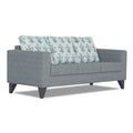 Adorn India Straight line Plus Leaf 3 Seater Sofa (Grey) (3 Year Warranty)