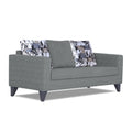 Adorn India Hallton Digitel Print Cushion 3 Seater Sofa (Grey) (3 Year Warranty)
