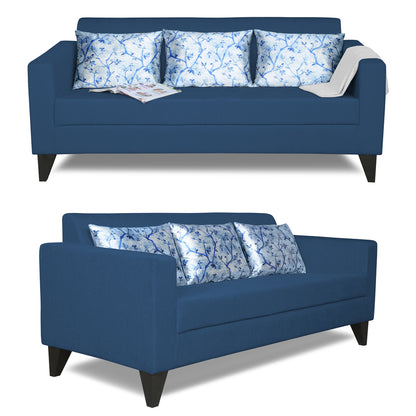Adorn India Bladen 3-2-1 Six Seater Sofa Set (Blue)