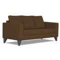 Adorn India Wood Hallton Plain 3 Seater Sofa (Brown) (3 Year Warranty)