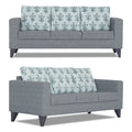 Straight line Plus Leaf 3+2+1 6 Seater Sofa Set (Grey)