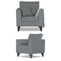 Adorn India Enzo Decent 3+1+1 5 Seater Sofa Set with Centre Table (Grey)