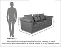 Adorn India Magnum 3 Seater Sofa (Light Grey), Wood, Foam