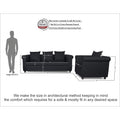 Adorn India Magnum 3-1-1 Sofa Set (Black)