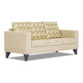 Adorn India Straight line Plus Bricks 3 Seater Sofa (Beige) (3 Year Warranty)