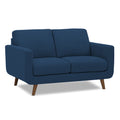 Adorn India Damian 3+2 5 Seater Sofa Set (Blue) (3 Year Warranty)