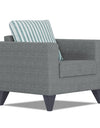 Adorn India Straight Line Plus Stripes 1 Seater Sofa (Grey)