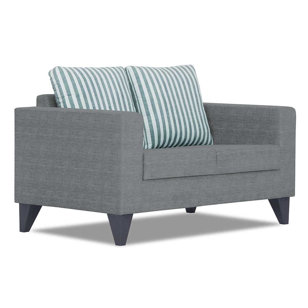 Adorn India Straight Line Plus Stripes 2 Seater Sofa (Grey)