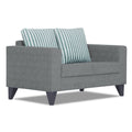 Adorn India Straight Line Plus Stripes 2 Seater Sofa (Grey) (3 Year Warranty)