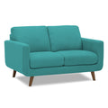 Adorn India Damian 3+2+1 6 Seater Sofa Set (Aqua Blue) (3 Year Warranty)