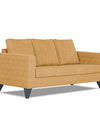 Adorn India Hallton Plain 3 Seater Sofa (Beige)