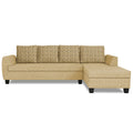 Raiden Bricks Premium L Shape 6 Seater Sofa Set with Center Table (Right Hand Side) (Beige)