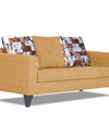 Adorn India Hallton Digitel Print Cushion 3 Seater Sofa (Beige)