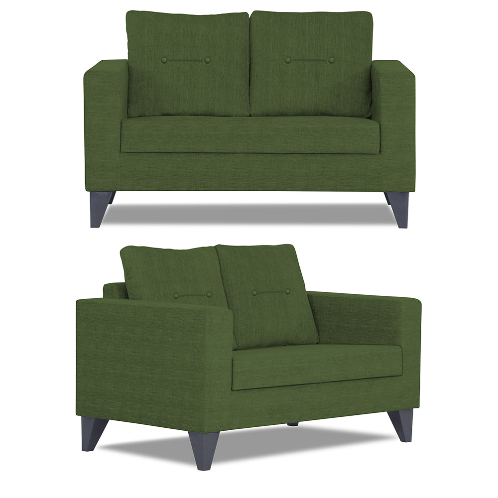 Adorn India Hallton Tufted 3+2 5 Seater Sofa Set (Green)