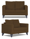 Adorn India Straight Line Plus Decent 3+2+1 6 Seater Sofa Set (Brown)