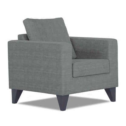 Adorn India Hallton Plain 1 Seater Sofa (Grey)