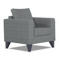 Adorn India Hallton Plain 1 Seater Sofa (Grey) (3 Year Warranty)