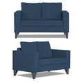Adorn India Hallton Plain 3+2+1 6 Seater Sofa Set (Blue) (3 Year Warranty)