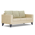 Adorn India Straight line Plus Blossom 3 Seater Sofa (Beige) (3 Year Warranty)