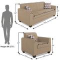 Adorn India Blazer Plus 3+1+1 5 Seater Sofa Set (Beige)