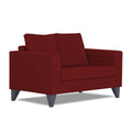 Adorn India Hallton Plain 2 Seater Sofa (Maroon) (3 Year Warranty)