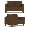 Adorn India Hallton Tufted 3+2+1 6 Seater Sofa Set (Brown) (3 Year Warranty)