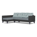 Adorn India Beetle Plus Leaf L Shape 6 Seater Sofa Set (Left Hand Side)(Black & Grey) (3 Year Warranty)