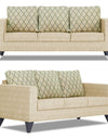 Adorn India Straight line Plus Blossom 3+2 5 Seater Sofa Set (Beige)